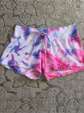 Hard Tail Tie-Dye Lounge Shorts in Pink & Purple Blue